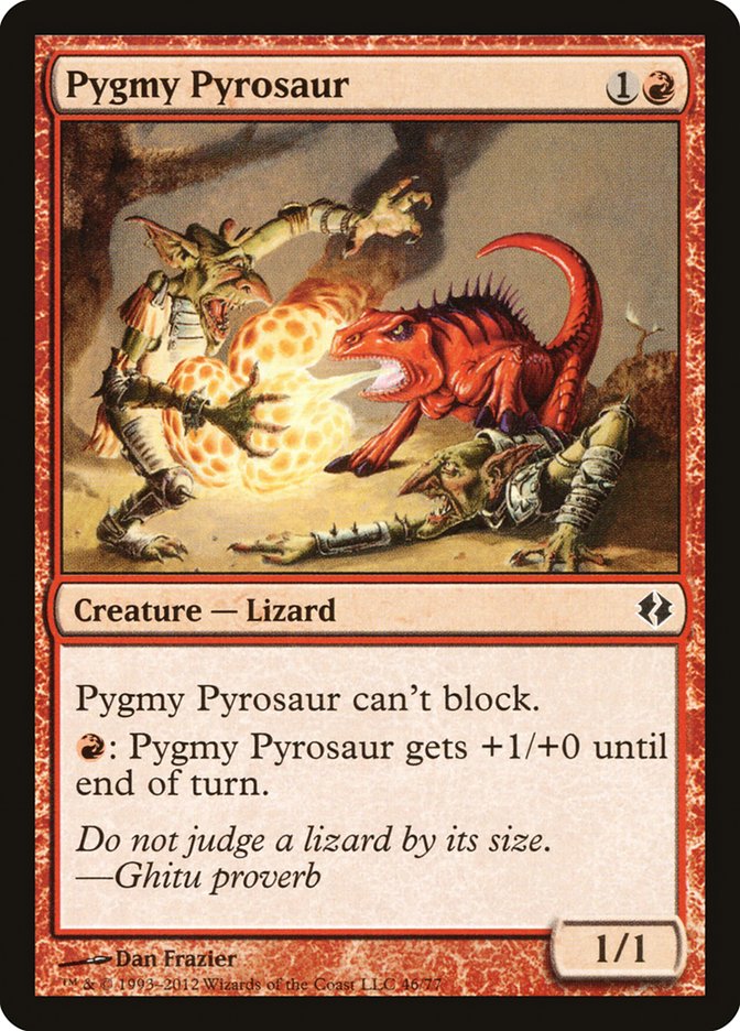 Pygmy Pyrosaur [Duel Decks: Venser vs. Koth] | Black Swamp Games