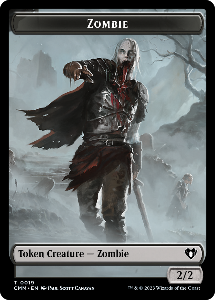 Zombie (0019) // Kor Soldier Double-Sided Token [Commander Masters Tokens] | Black Swamp Games