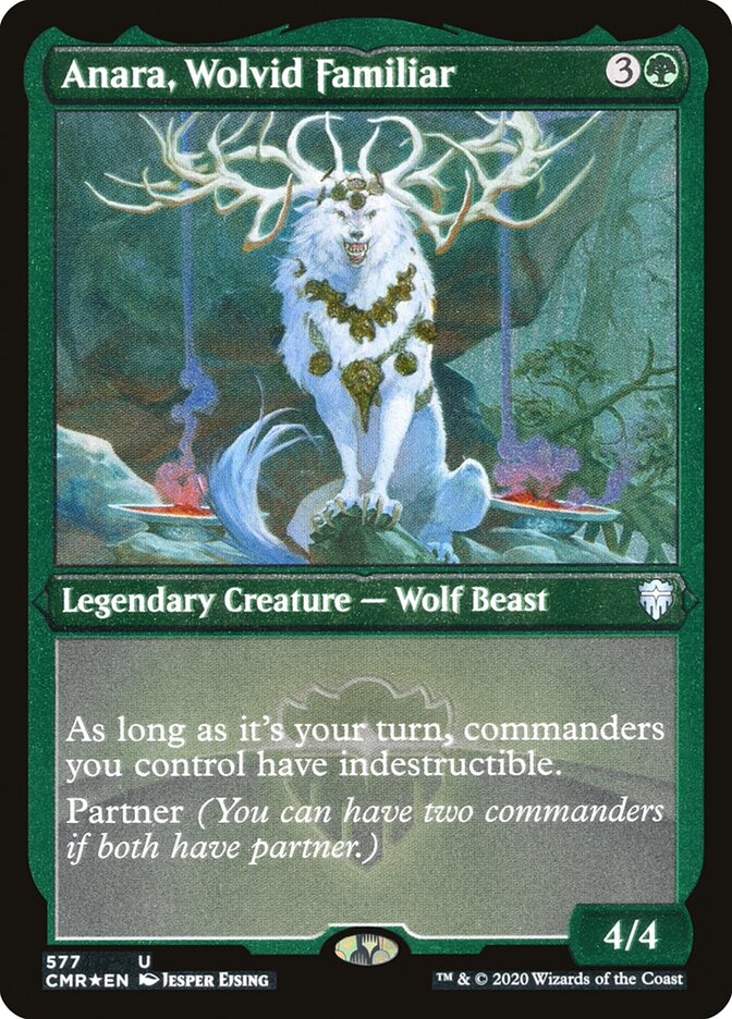 Anara, Wolvid Familiar (Etched) [Commander Legends] | Black Swamp Games