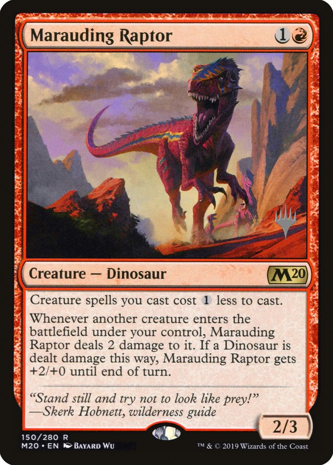 Marauding Raptor (Promo Pack) [Core Set 2020 Promos] | Black Swamp Games