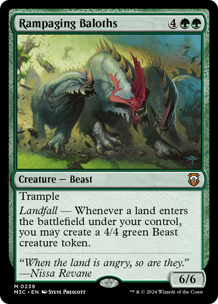 Rampaging Baloths (Ripple Foil) [Modern Horizons 3 Commander] | Black Swamp Games