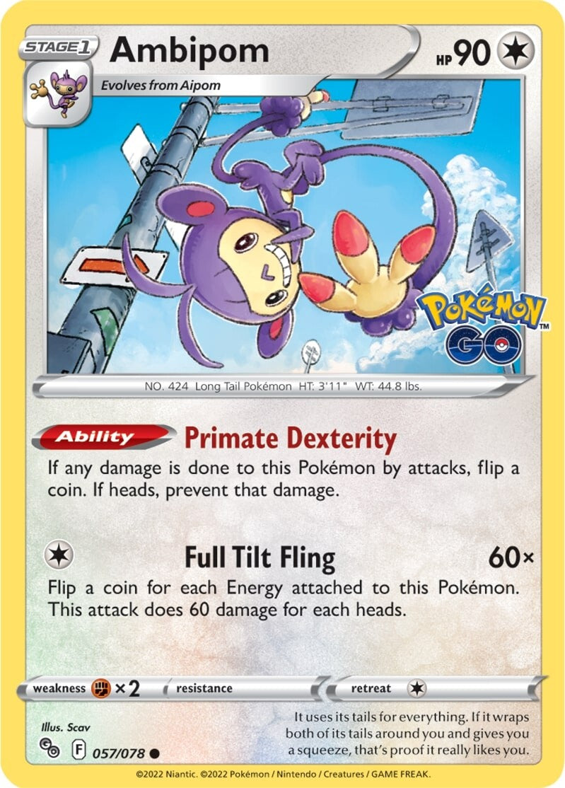 Ambipom (057/078) [Pokémon GO] | Black Swamp Games