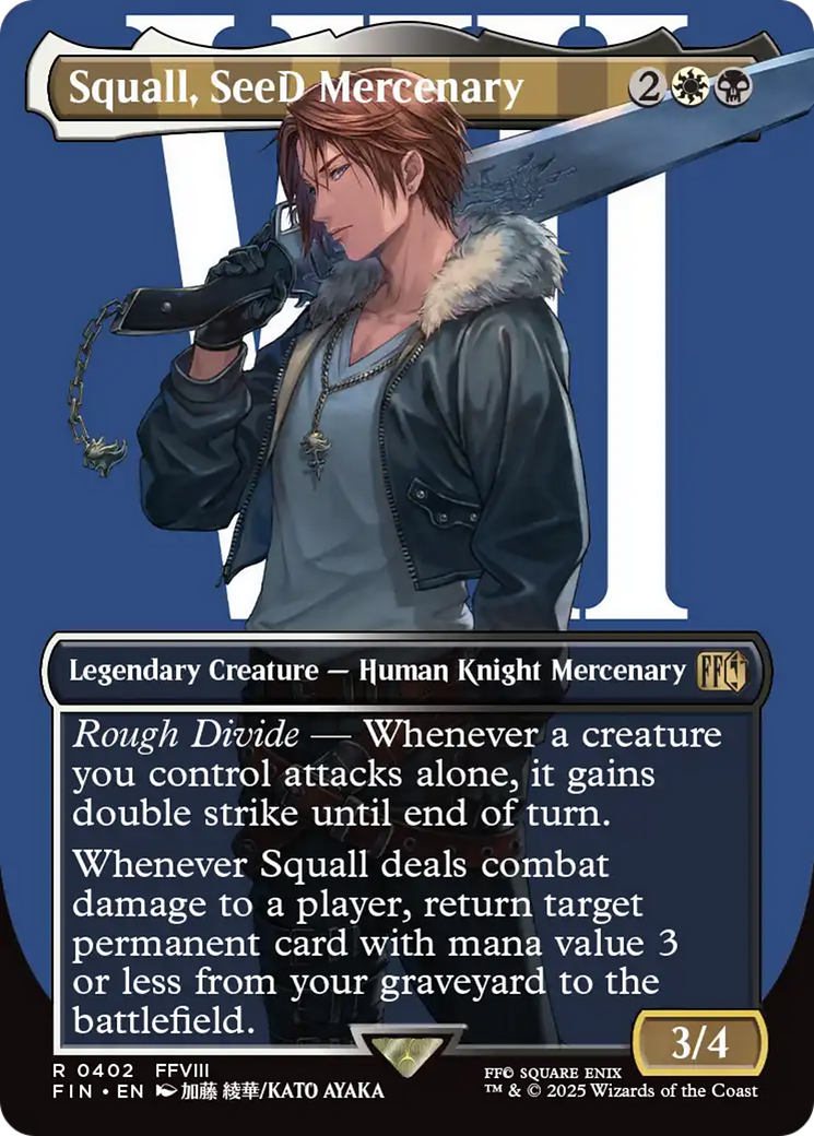 Squall, SeeD Mercenary (Borderless) [FINAL FANTASY] | Black Swamp Games