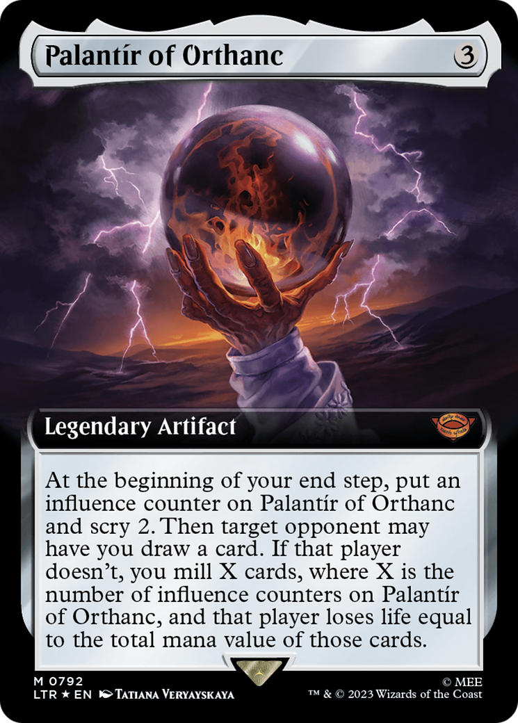 Palantir of Orthanc (Extended Art) (Surge Foil) [The Lord of the Rings: Tales of Middle-Earth] | Black Swamp Games
