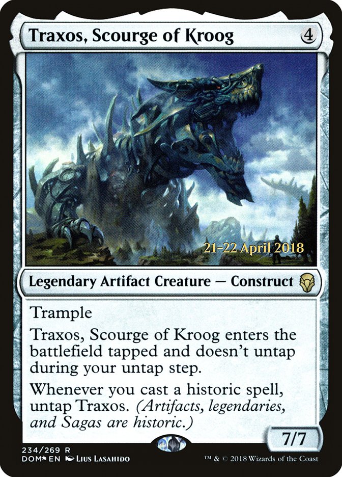 Traxos, Scourge of Kroog [Dominaria Prerelease Promos] | Black Swamp Games