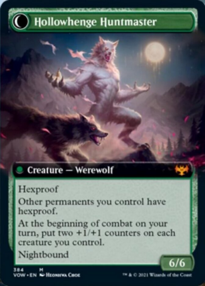 Avabruck Caretaker // Hollowhenge Huntmaster (Extended Art) [Innistrad: Crimson Vow] | Black Swamp Games
