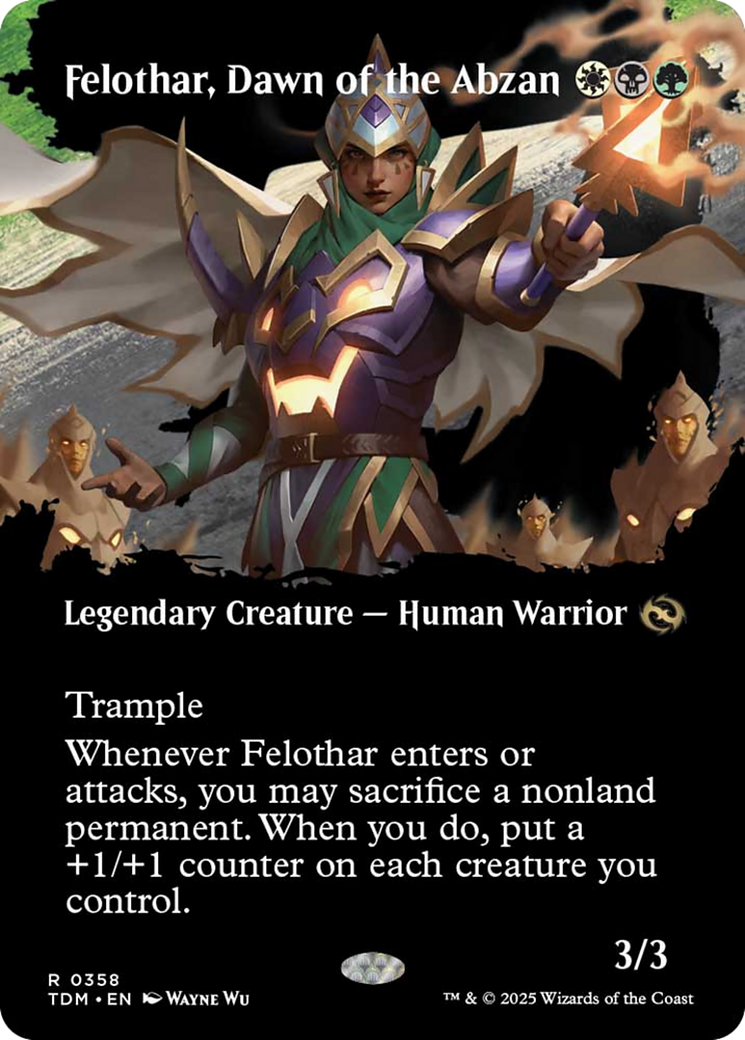 Felothar, Dawn of the Abzan (Borderless) [Tarkir: Dragonstorm] | Black Swamp Games