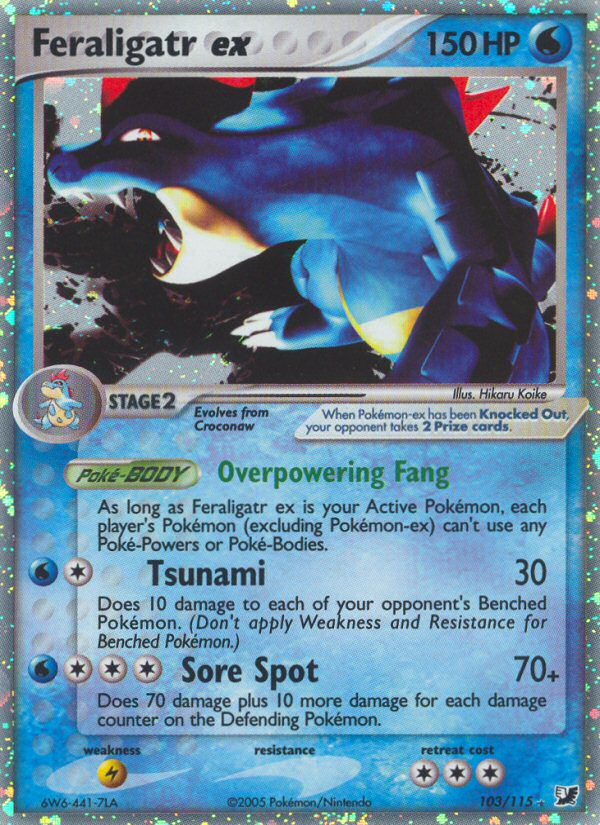 Feraligatr ex (103/115) [EX: Unseen Forces] | Black Swamp Games