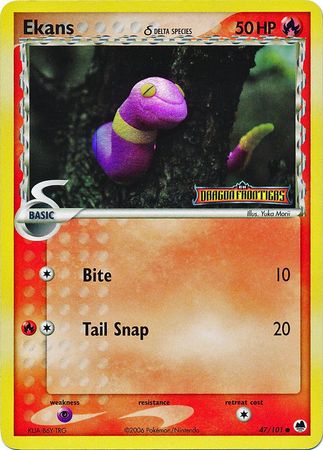 Ekans (47/101) (Delta Species) (Stamped) [EX: Dragon Frontiers] | Black Swamp Games