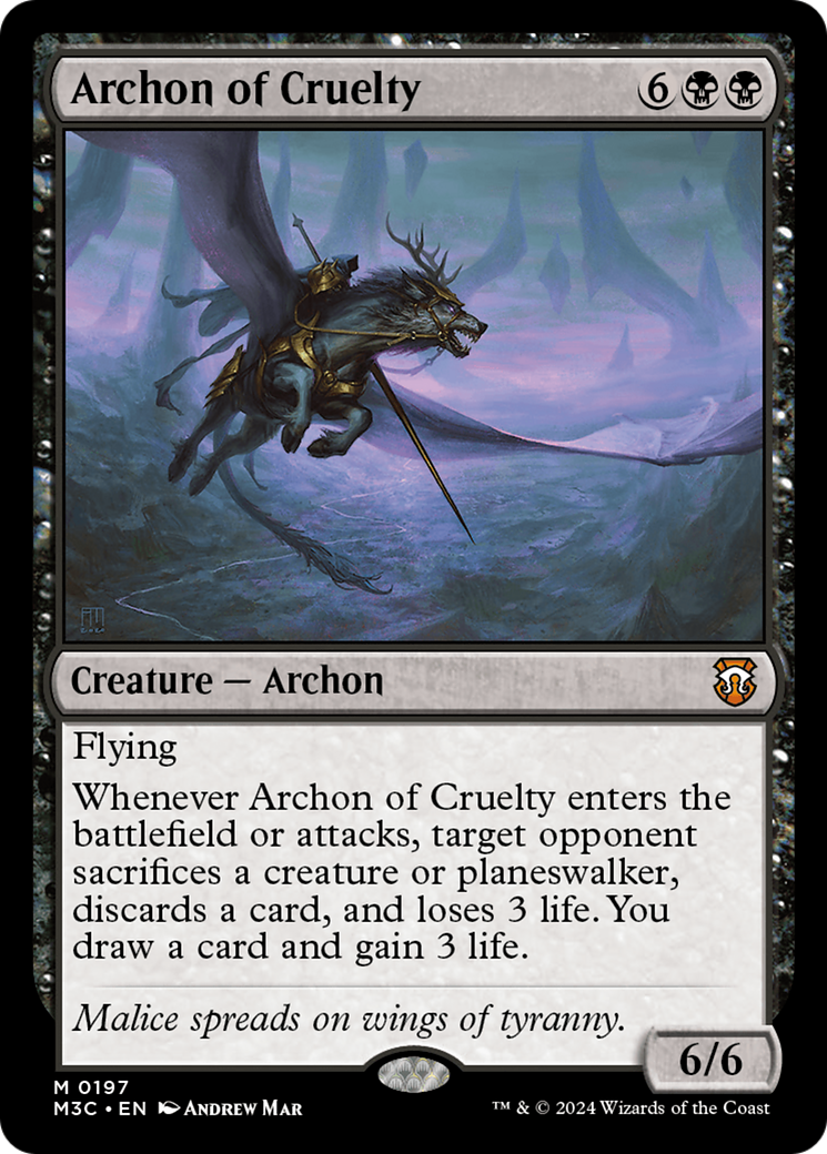 Archon of Cruelty [Modern Horizons 3 Commander] | Black Swamp Games