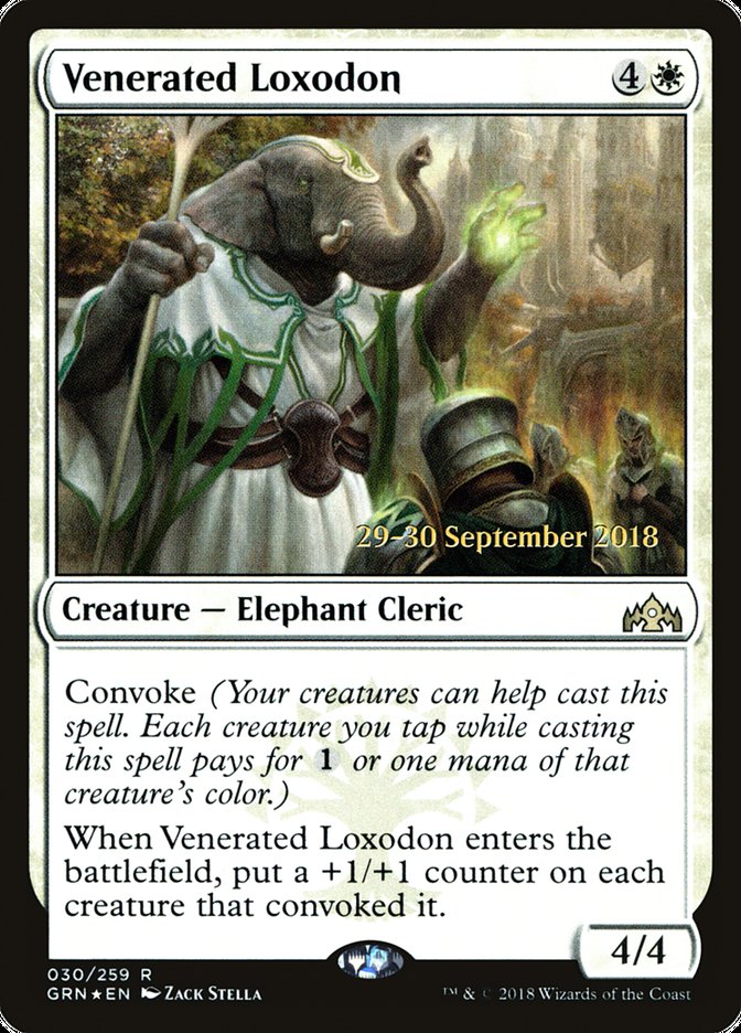 Venerated Loxodon [Guilds of Ravnica Prerelease Promos] | Black Swamp Games