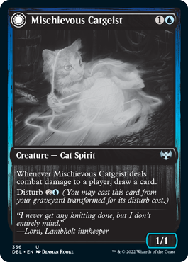 Mischievous Catgeist // Catlike Curiosity [Innistrad: Double Feature] | Black Swamp Games