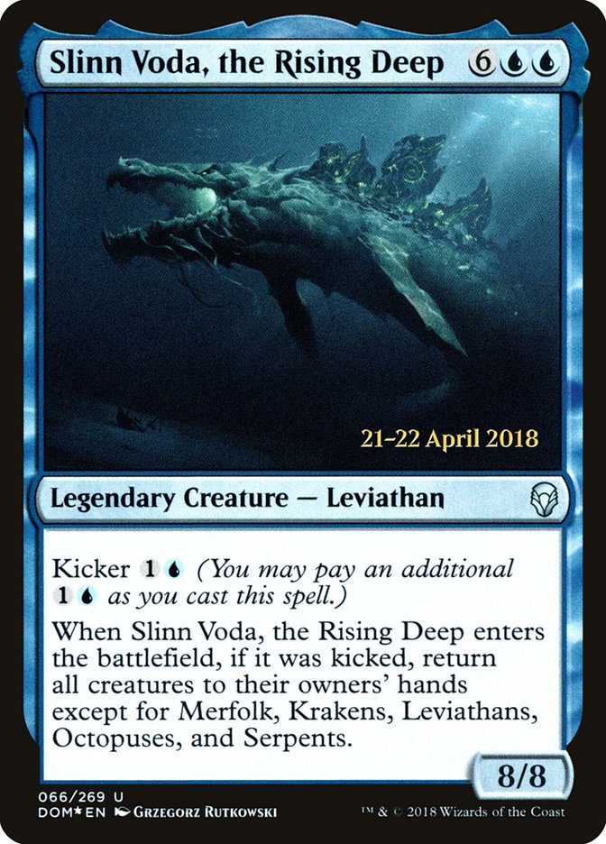 Slinn Voda, the Rising Deep [Dominaria Prerelease Promos] | Black Swamp Games