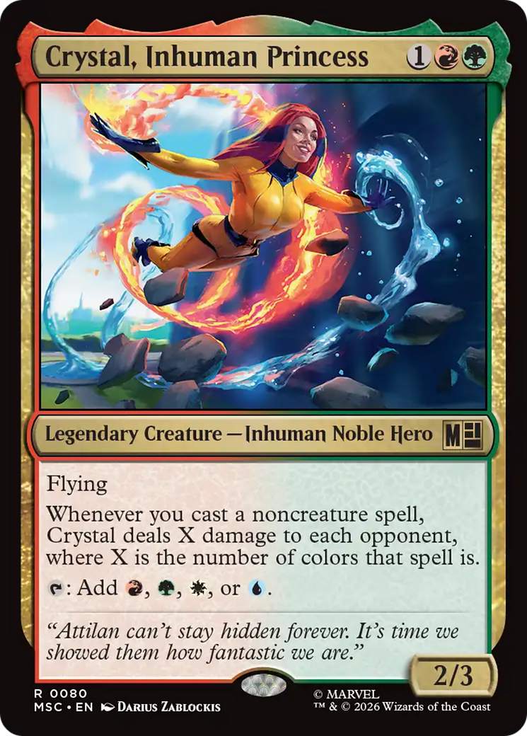 Crystal, Inhuman Princess (Surge Foil) [Marvel Super Heroes Commander] | Black Swamp Games