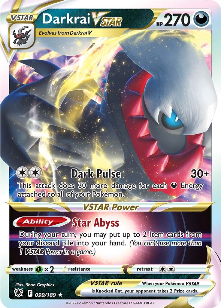 Darkrai VSTAR (099/189) [Sword & Shield: Astral Radiance] | Black Swamp Games