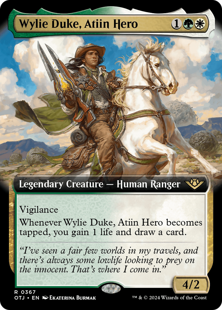 Wylie Duke, Atiin Hero (Extended Art) [Outlaws of Thunder Junction] | Black Swamp Games