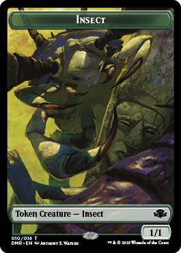Insect // Construct Double-Sided Token [Dominaria Remastered Tokens] | Black Swamp Games