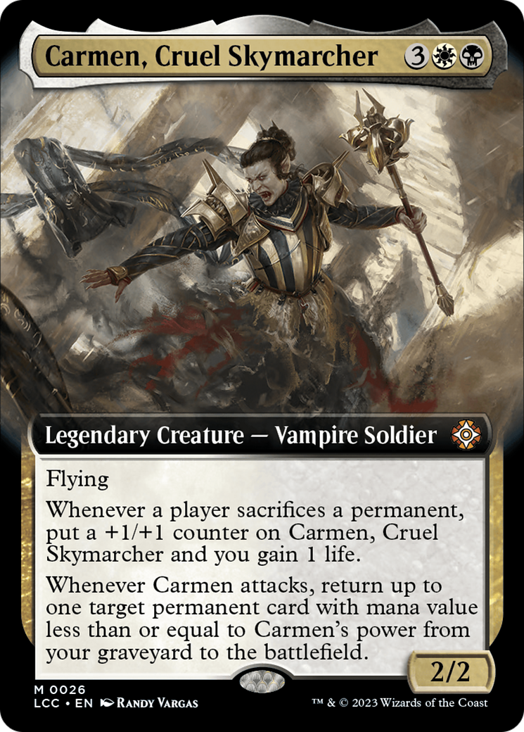 Carmen, Cruel Skymarcher (Extended Art) [The Lost Caverns of Ixalan Commander] | Black Swamp Games