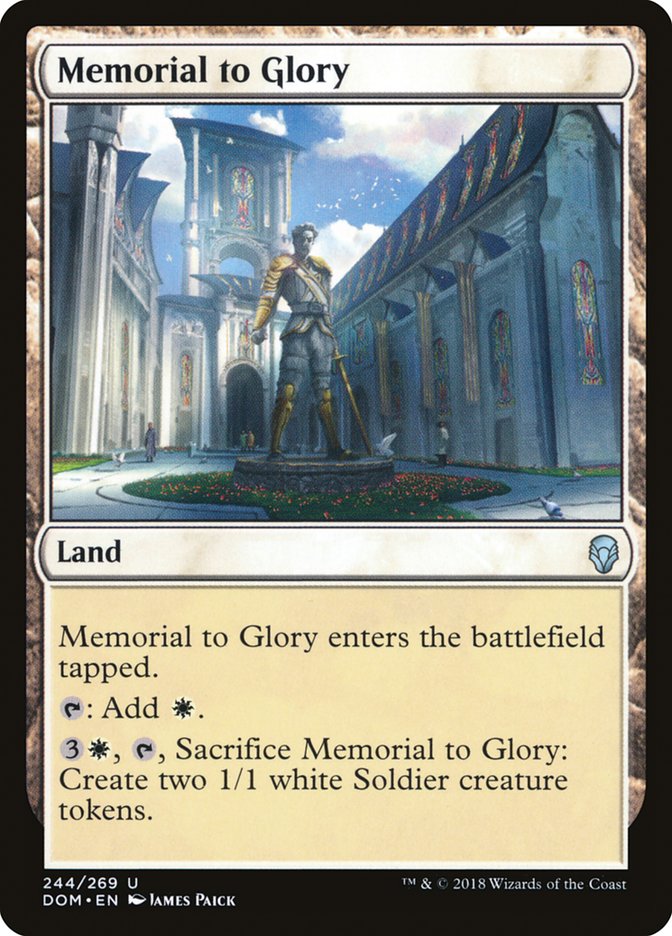 Memorial to Glory [Dominaria] | Black Swamp Games