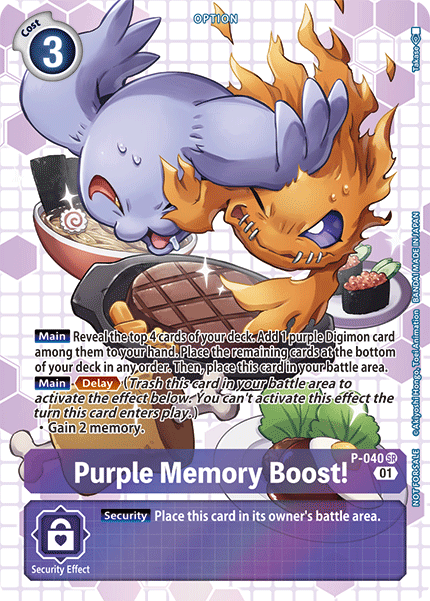 Purple Memory Boost! [P-040] (Box Promotion Pack - Next Adventure) [Promotional Cards] | Black Swamp Games