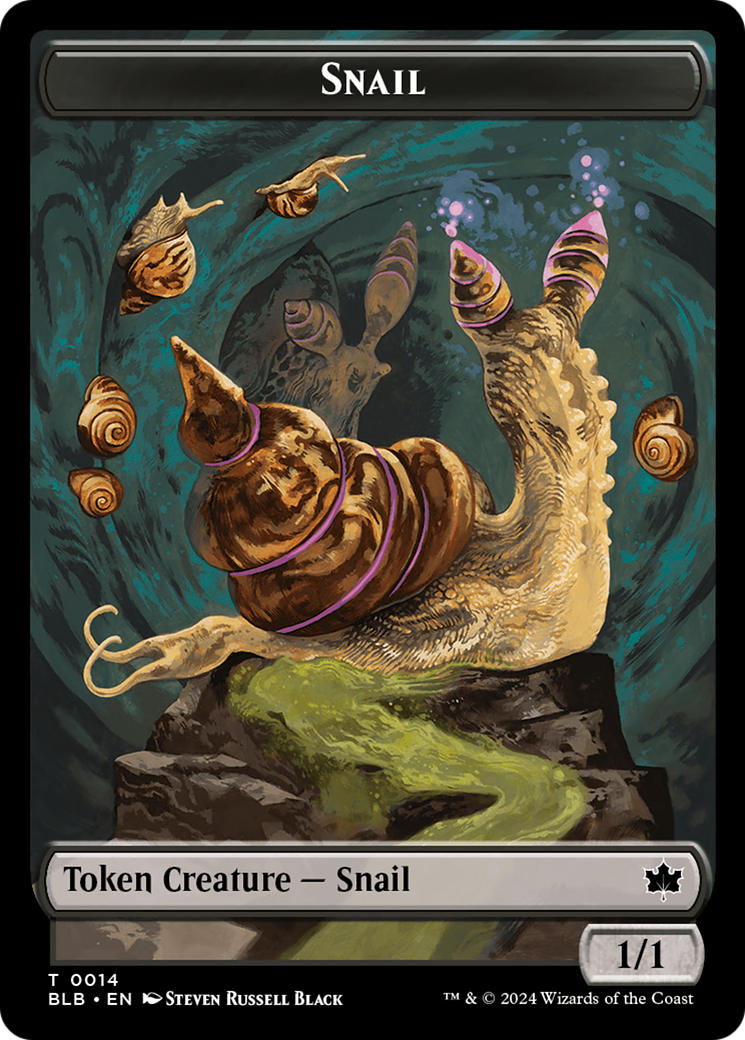 Snail // Thundertrap Trainer Double-Sided Token [Bloomburrow Tokens] | Black Swamp Games