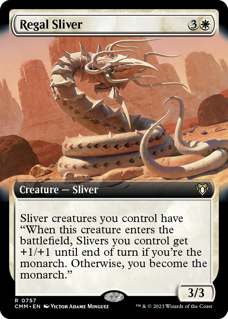 Regal Sliver (Extended Art) [Commander Masters] | Black Swamp Games