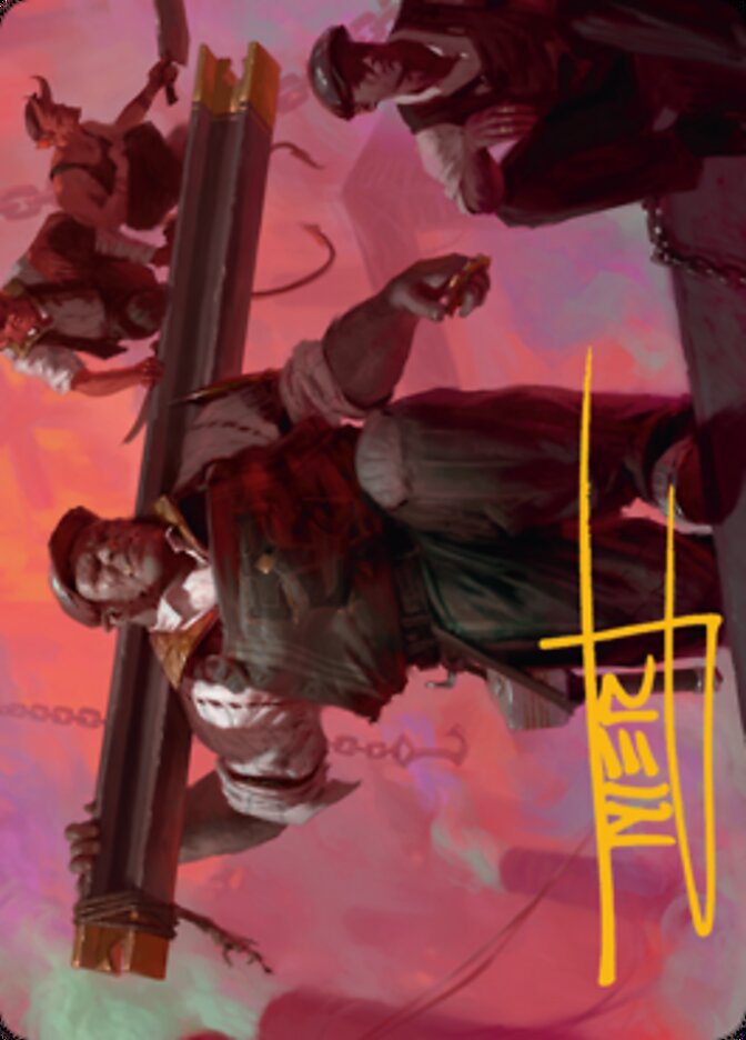 The Beamtown Bullies Art Card (Gold-Stamped Signature) [Streets of New Capenna Art Series] | Black Swamp Games