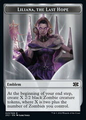 Liliana, the Last Hope Emblem // Spirit (002) Double-Sided Token [Double Masters 2022 Tokens] | Black Swamp Games