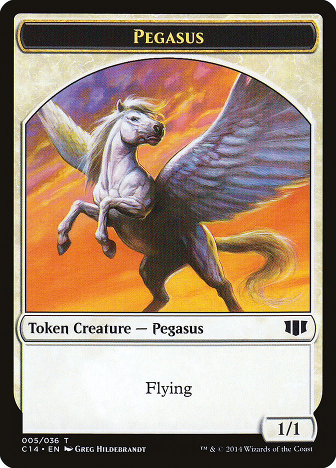 Kor Soldier // Pegasus Double-Sided Token [Commander 2014 Tokens] | Black Swamp Games