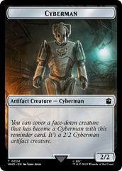 Alien // Cyberman Double-Sided Token [Doctor Who Tokens] | Black Swamp Games