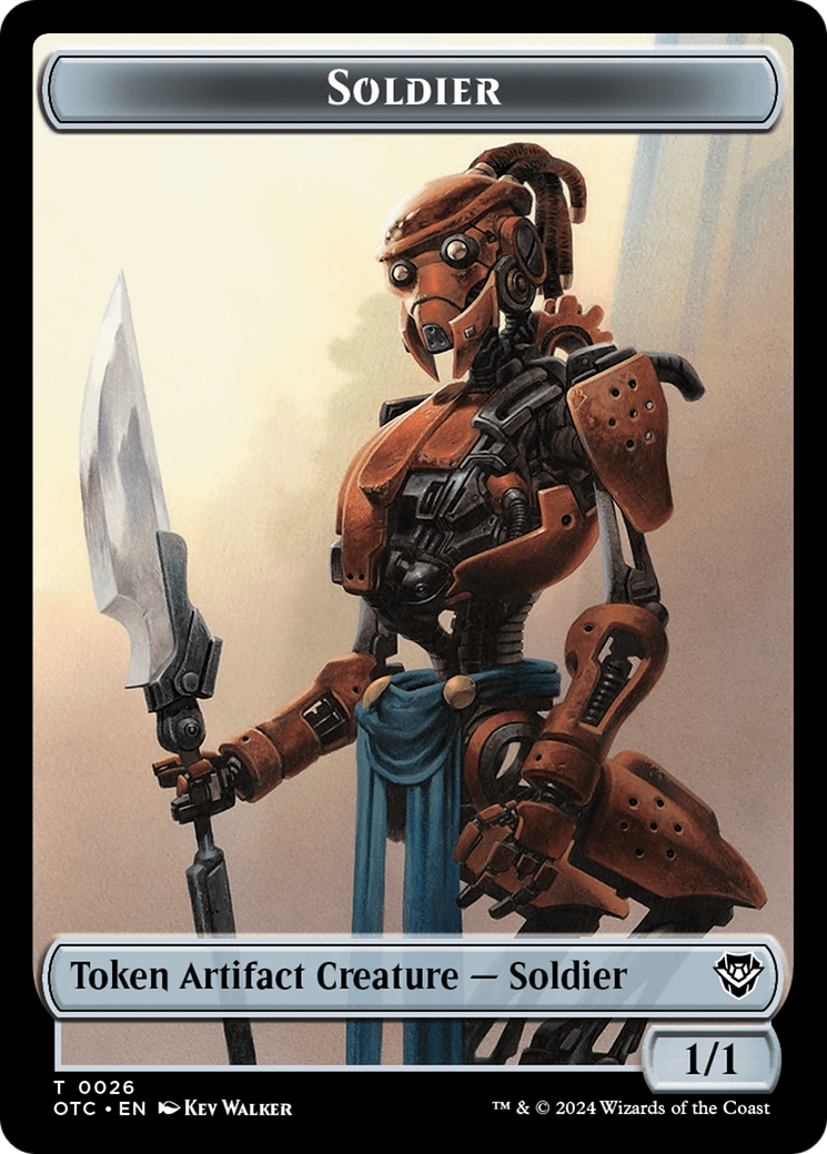 Drake // Soldier (0026) Double-Sided Token [Outlaws of Thunder Junction Commander Tokens] | Black Swamp Games