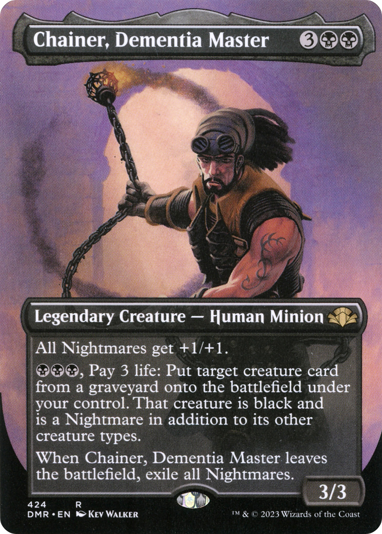 Chainer, Dementia Master (Borderless Alternate Art) [Dominaria Remastered] | Black Swamp Games