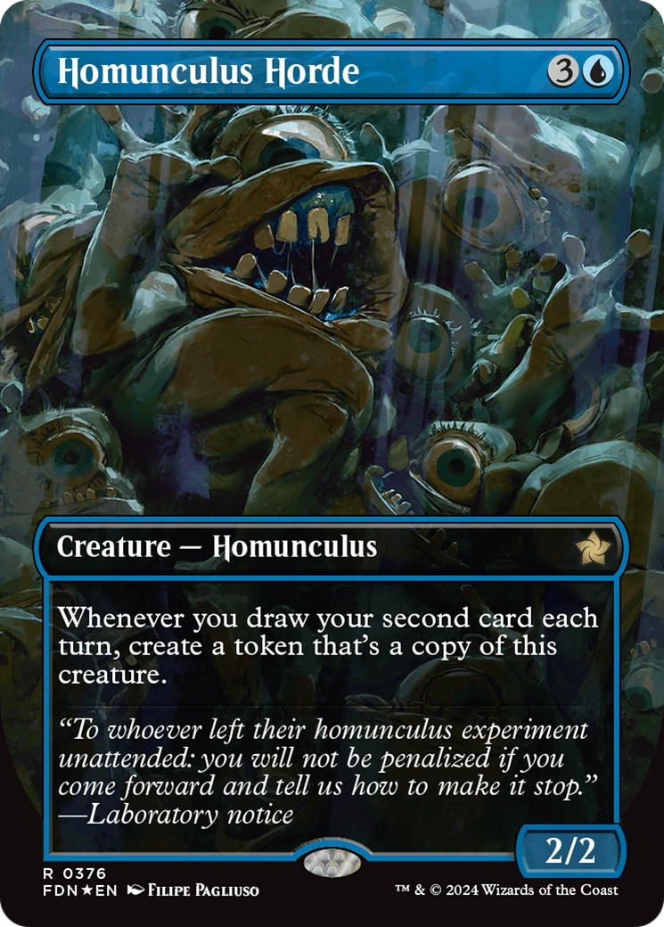 Homunculus Horde (Borderless) (Mana Foil) [Foundations] | Black Swamp Games