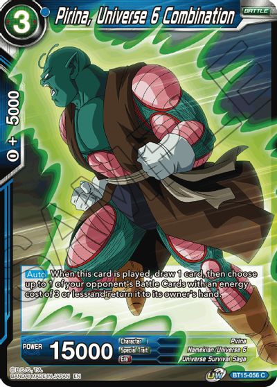 Pirina, Universe 6 Combination (BT15-056) [Saiyan Showdown] | Black Swamp Games