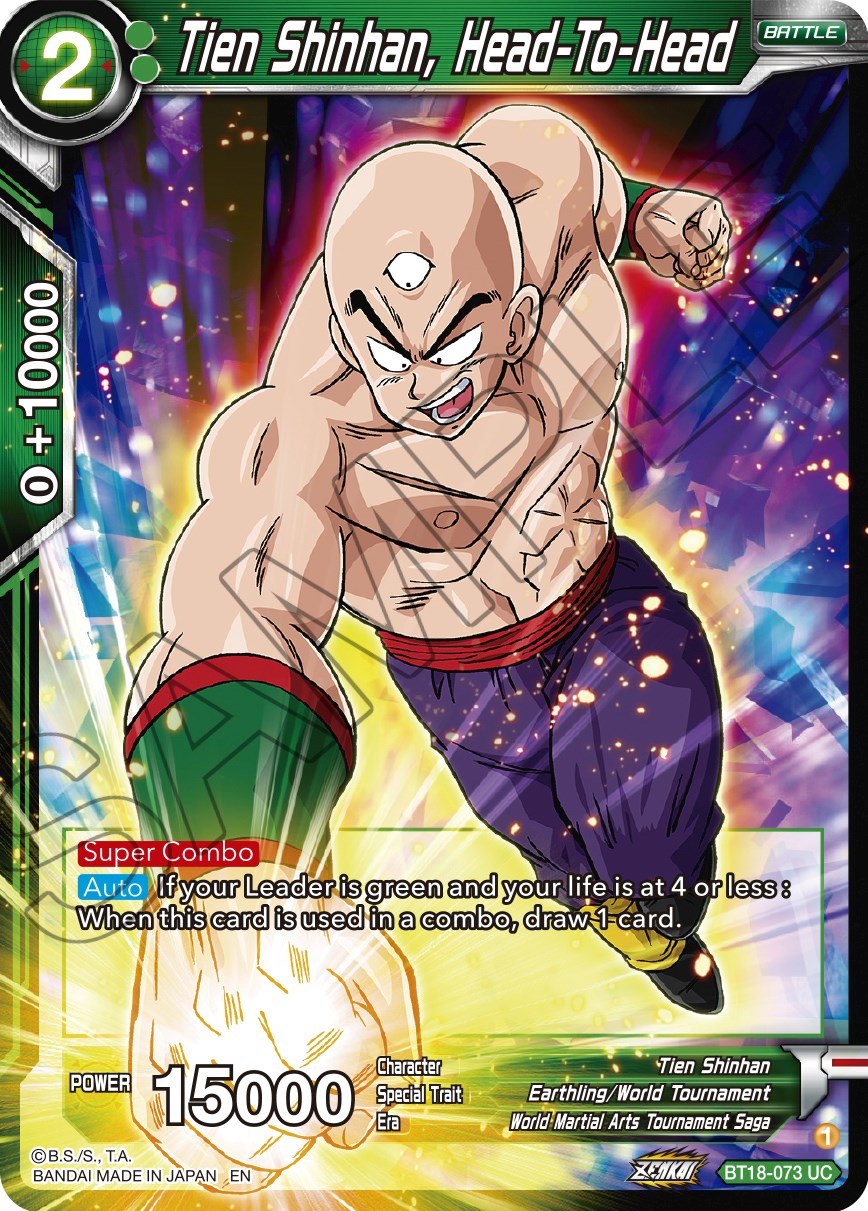 Tien Shinhan, Head-To-Head (BT18-073) [Dawn of the Z-Legends] | Black Swamp Games