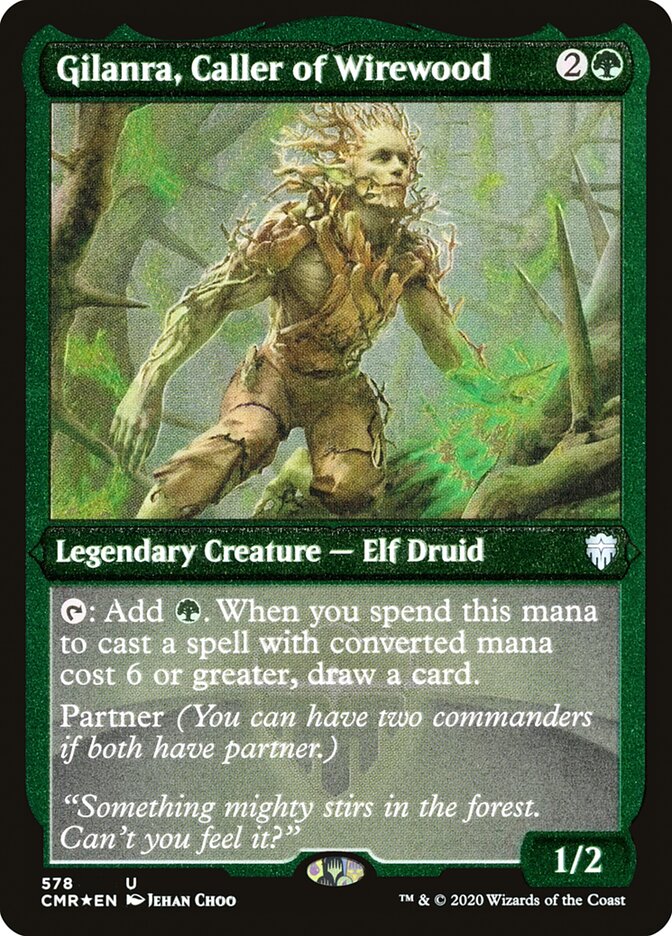 Gilanra, Caller of Wirewood (Etched) [Commander Legends] | Black Swamp Games
