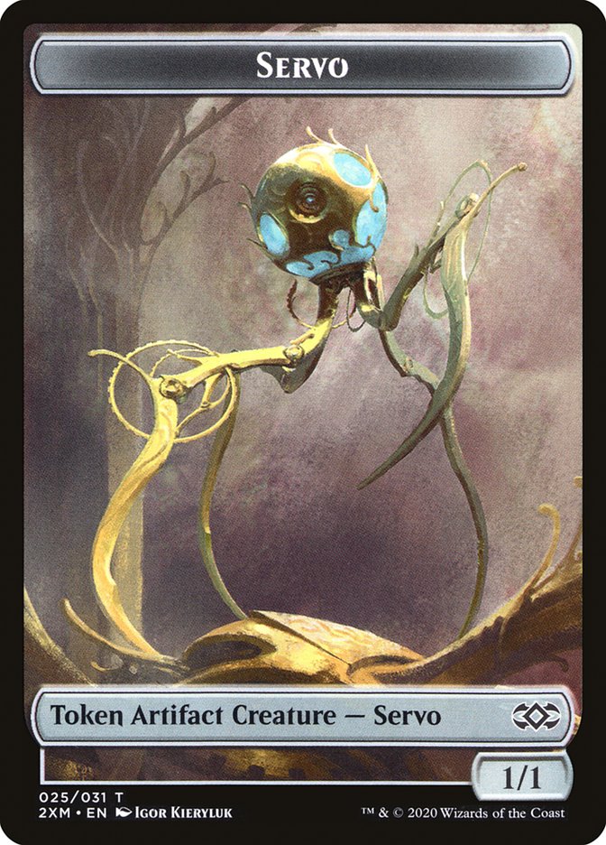 Saproling // Servo Double-Sided Token [Double Masters Tokens] | Black Swamp Games
