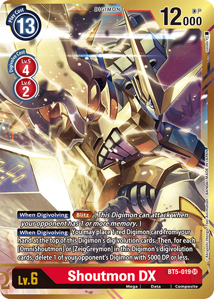 Shoutmon DX [BT5-019] (Alternate Art) [Battle of Omni] | Black Swamp Games