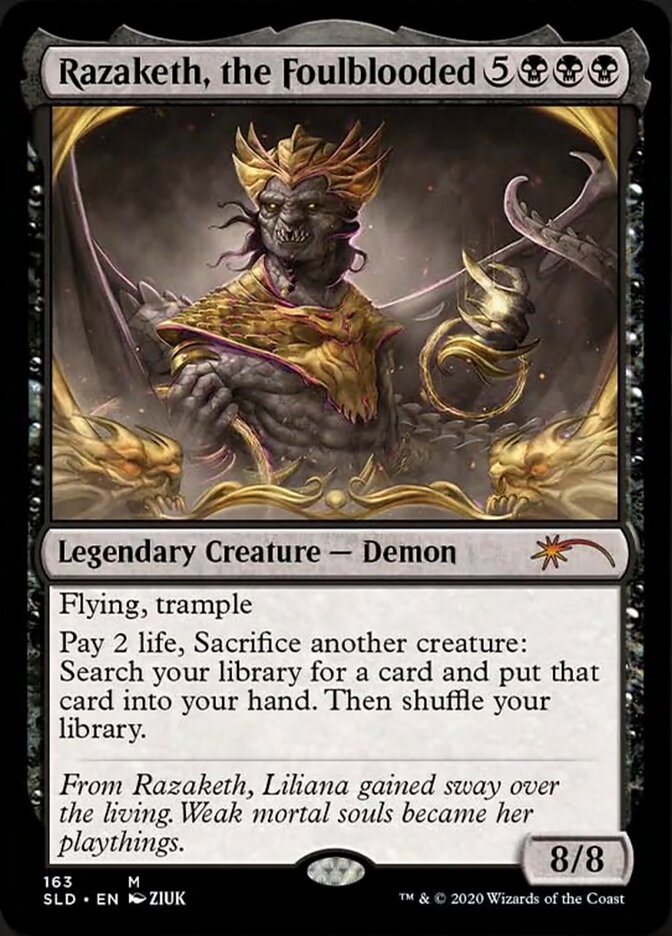 Razaketh, the Foulblooded (Foil Etched) [Secret Lair Drop Series] | Black Swamp Games