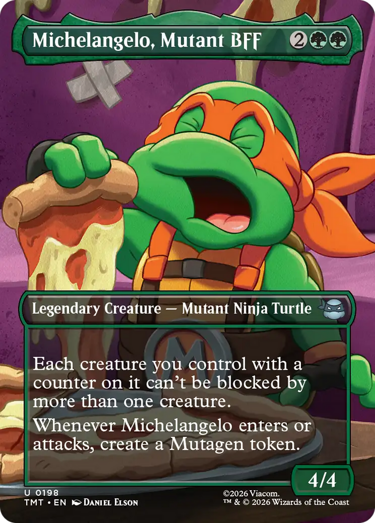 Michelangelo, Mutant BFF (Borderless) [Teenage Mutant Ninja Turtles] | Black Swamp Games