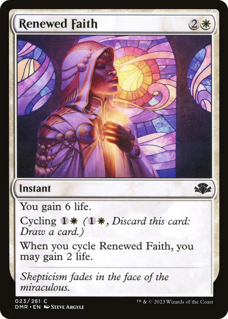 Renewed Faith [Dominaria Remastered] | Black Swamp Games