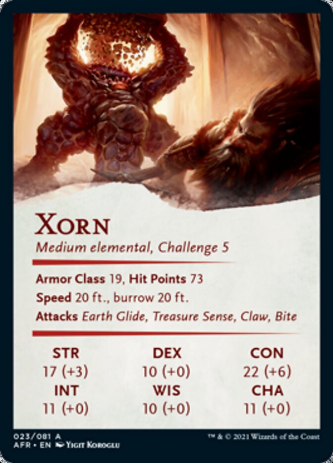Xorn Art Card [Dungeons & Dragons: Adventures in the Forgotten Realms Art Series] | Black Swamp Games