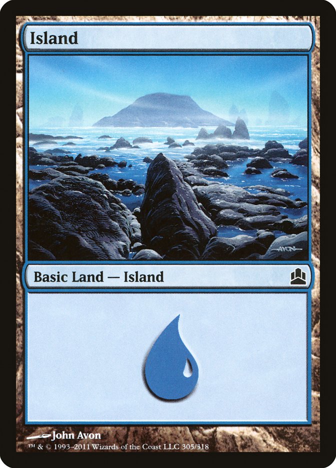 Island (305) [Commander 2011] | Black Swamp Games