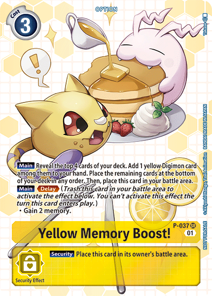 Yellow Memory Boost! [P-037] (Box Promotion Pack - Next Adventure) [Promotional Cards] | Black Swamp Games