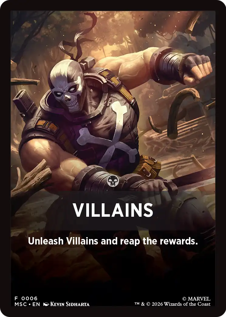 Villains Theme Card [Marvel Super Heroes Commander] | Black Swamp Games