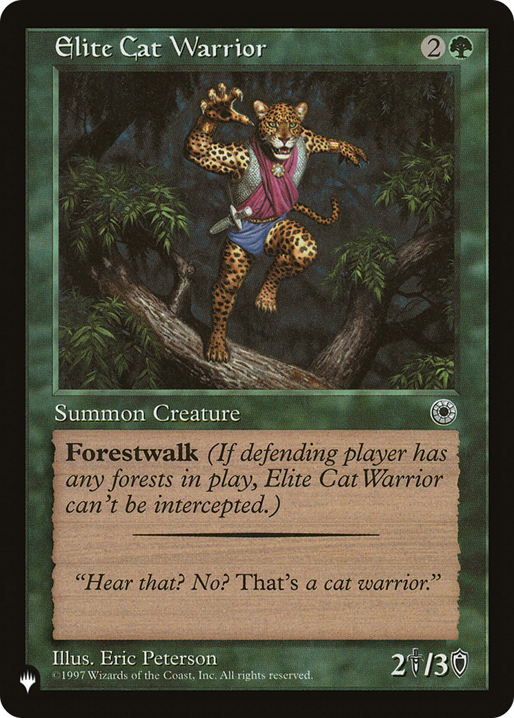 Elite Cat Warrior (Flavor Text) [The List] | Black Swamp Games