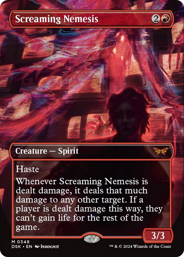 Screaming Nemesis (Borderless) [Duskmourn: House of Horror] | Black Swamp Games