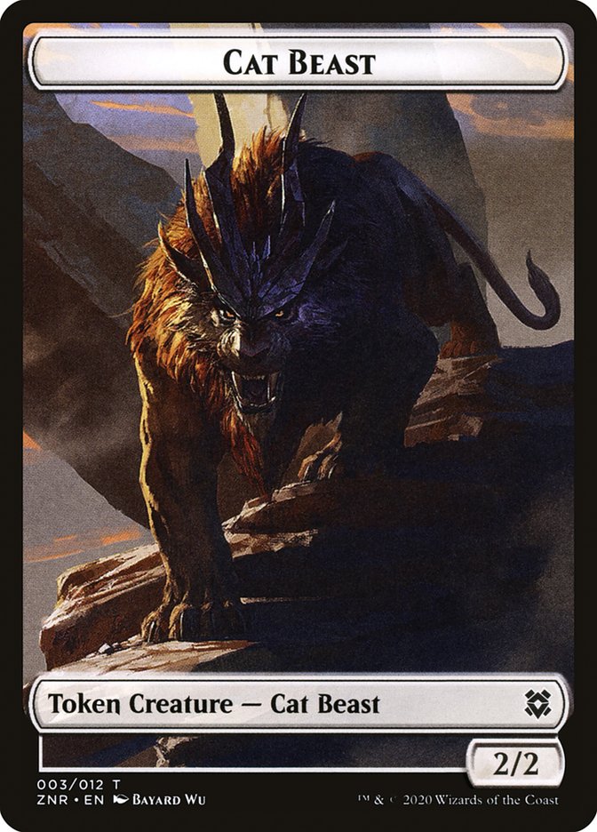 Cat Beast Token [Zendikar Rising Tokens] | Black Swamp Games
