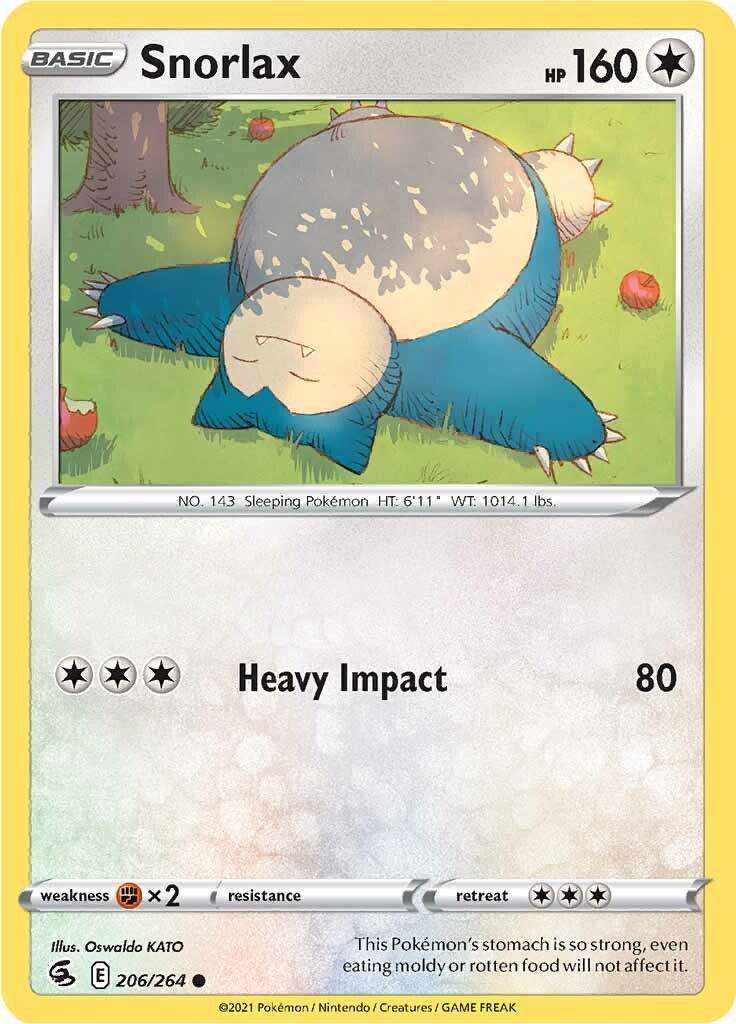 Snorlax (206/264) [Sword & Shield: Fusion Strike] | Black Swamp Games