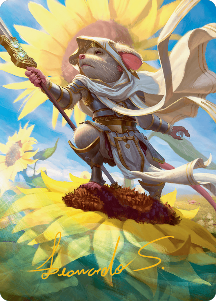 Elspeth, Sun's Champion Art Card (Gold-Stamped Signature) [Bloomburrow Art Series] | Black Swamp Games